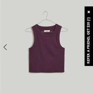 NWT Madewell Brightside Crop Tank XS